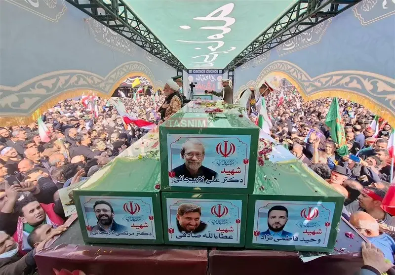 Lautan Pelayat di Teheran,  Penghormatan Terakhir untuk Ali Larijani dan Para Martir Bangsa